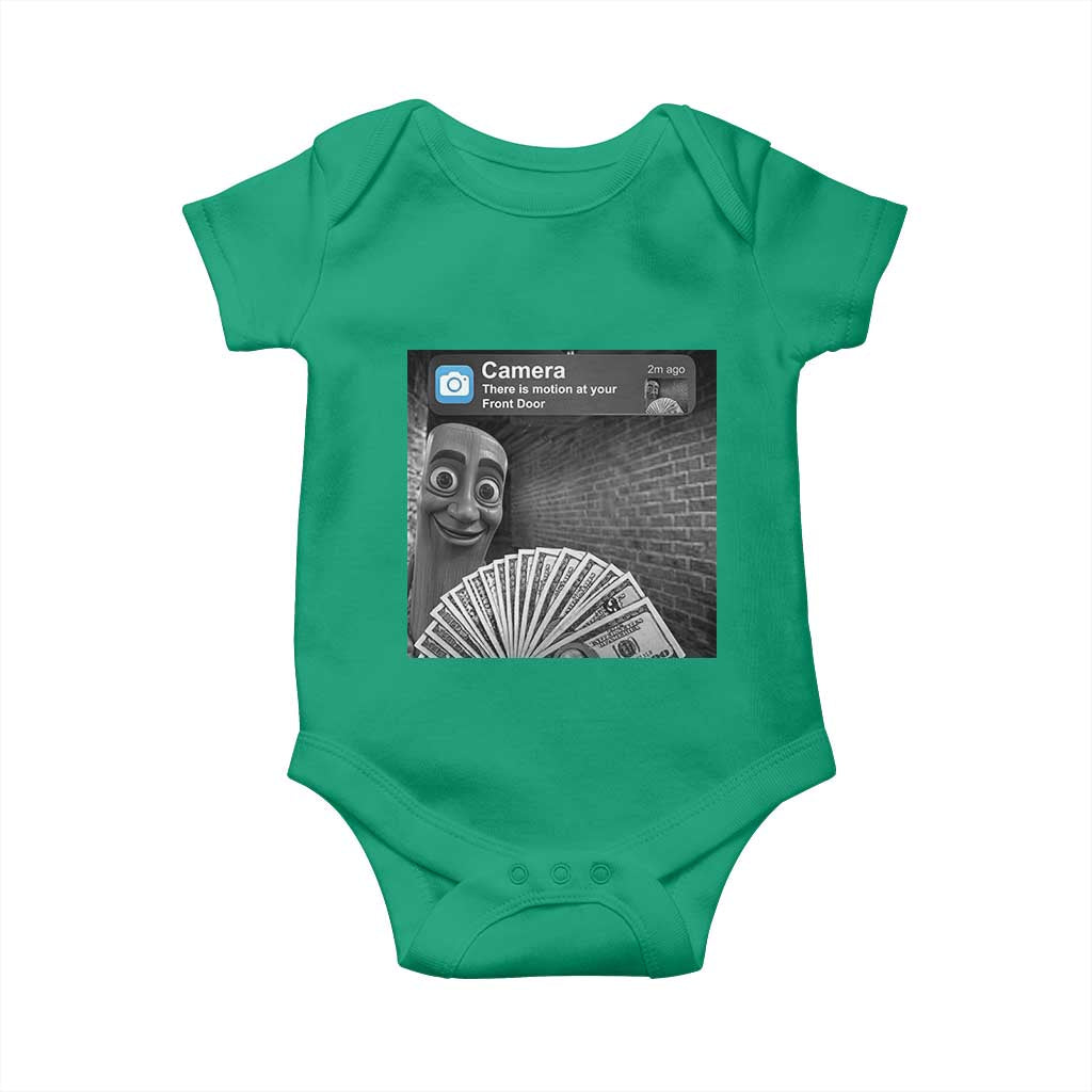 There is Motion at Your Front Door Baby Onesie Tung Tung Tung Sahur Italian Brainrot Meme TS14 Irish Green Print Your Wear