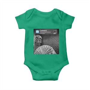 There is Motion at Your Front Door Baby Onesie Tung Tung Tung Sahur Italian Brainrot Meme TS14 Irish Green Print Your Wear