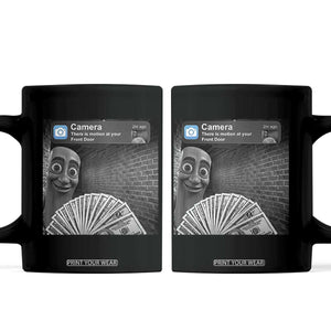 There is Motion at Your Front Door Coffee Mug Tung Tung Tung Sahur Italian Brainrot Meme TS14 Black Print Your Wear