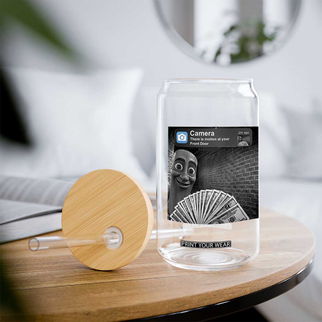There is Motion at Your Front Door Glass Can Tung Tung Tung Sahur Italian Brainrot Meme TS14 Print Your Wear