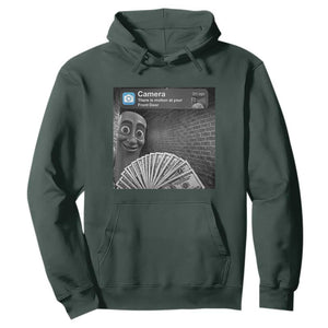 There is Motion at Your Front Door Hoodie Tung Tung Tung Sahur Italian Brainrot Meme TS14 Dark Forest Green Print Your Wear