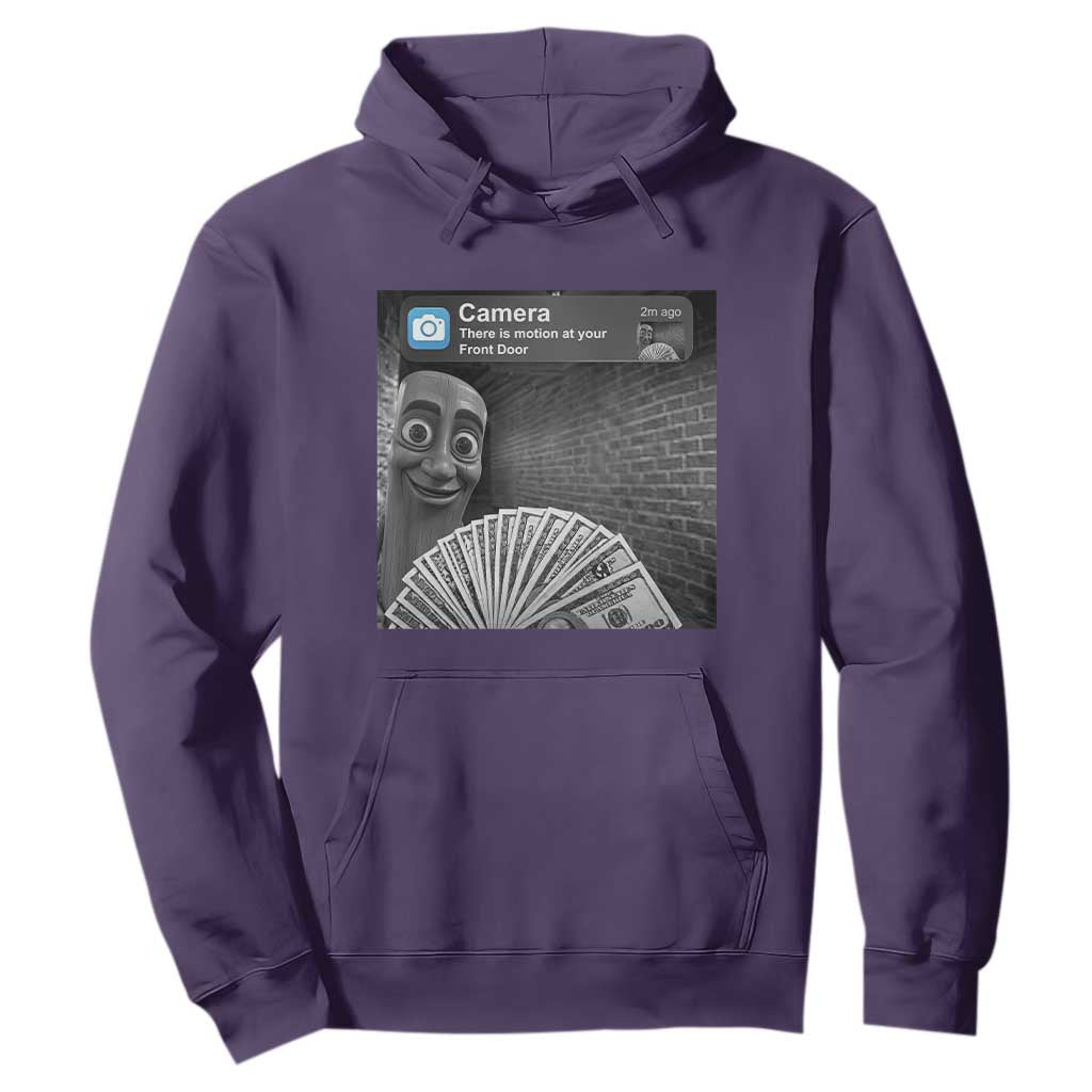 There is Motion at Your Front Door Hoodie Tung Tung Tung Sahur Italian Brainrot Meme TS14 Purple Print Your Wear