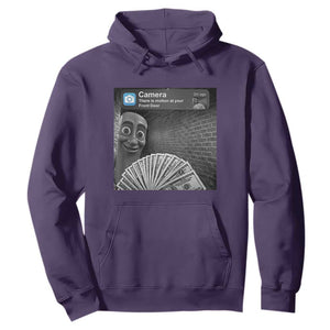There is Motion at Your Front Door Hoodie Tung Tung Tung Sahur Italian Brainrot Meme TS14 Purple Print Your Wear