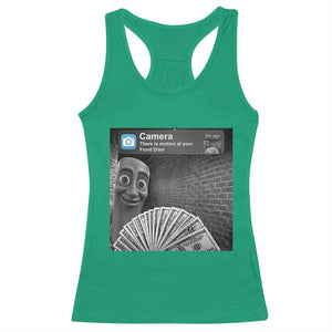 There is Motion at Your Front Door Racerback Tank Top Tung Tung Tung Sahur Italian Brainrot Meme TS14 Irish Green Print Your Wear