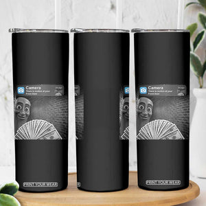 There is Motion at Your Front Door Skinny Tumbler Tung Tung Tung Sahur Italian Brainrot Meme TS14 Print Your Wear