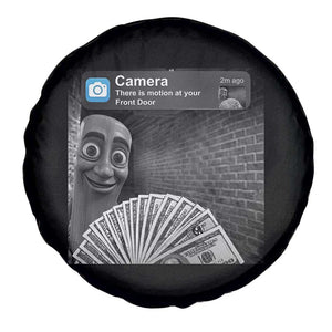 There is Motion at Your Front Door Spare Tire Cover Tung Tung Tung Sahur Italian Brainrot Meme TS14 Print Your Wear
