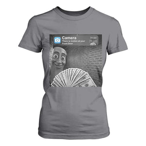 There is Motion at Your Front Door T Shirt For Women Tung Tung Tung Sahur Italian Brainrot Meme TS14 Charcoal Print Your Wear