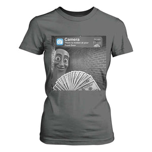 There is Motion at Your Front Door T Shirt For Women Tung Tung Tung Sahur Italian Brainrot Meme TS14 Dark Heather Print Your Wear