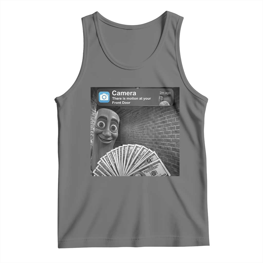 There is Motion at Your Front Door Tank Top Tung Tung Tung Sahur Italian Brainrot Meme TS14 Black Heather Print Your Wear