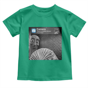 There is Motion at Your Front Door Toddler T Shirt Tung Tung Tung Sahur Italian Brainrot Meme TS14 Irish Green Print Your Wear