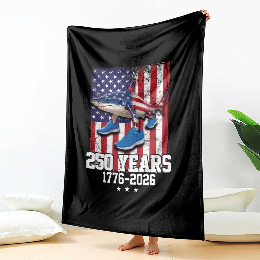 250th America Anniversary Throw Blanket Tralalero Tralala Italian Brainrot 4th of July Meme