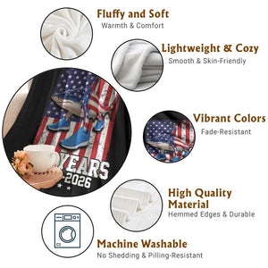 250th America Anniversary Throw Blanket Tralalero Tralala Italian Brainrot 4th of July Meme