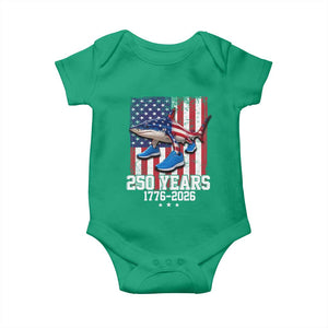250th America Anniversary Baby Onesie Tralalero Tralala Italian Brainrot 4th of July Meme