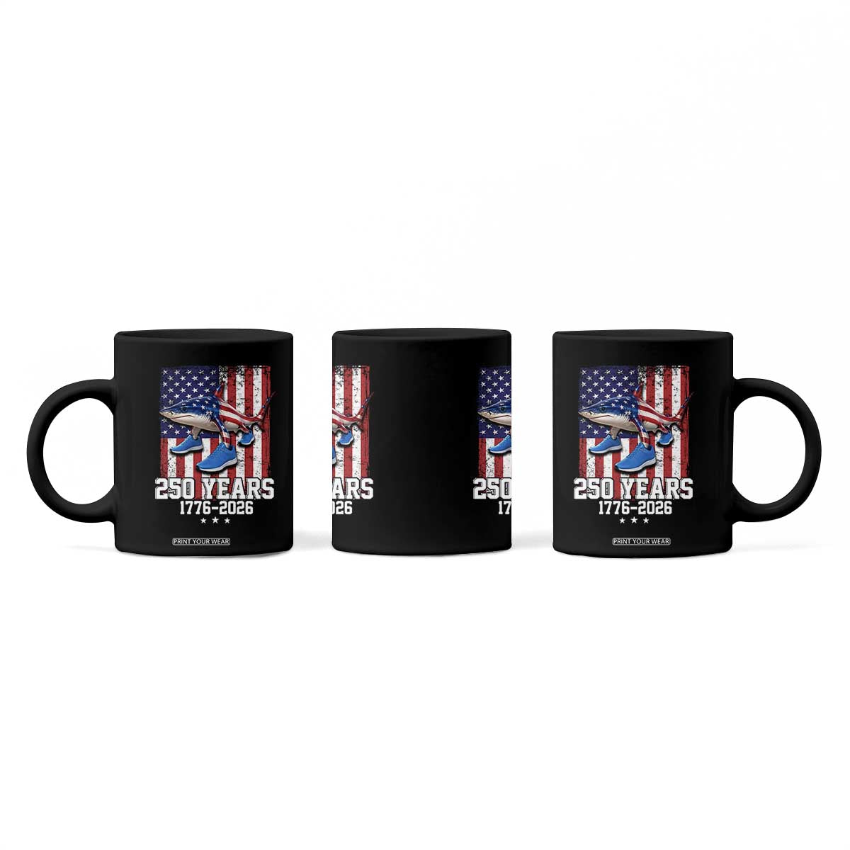 250th America Anniversary Coffee Mug Tralalero Tralala Italian Brainrot 4th of July Meme