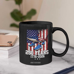 250th America Anniversary Coffee Mug Tralalero Tralala Italian Brainrot 4th of July Meme