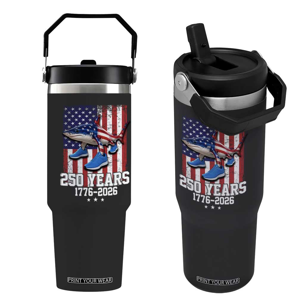 250th America Anniversary Flip Straw Tumbler Tralalero Tralala Italian Brainrot 4th of July Meme