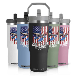 250th America Anniversary Flip Straw Tumbler Tralalero Tralala Italian Brainrot 4th of July Meme