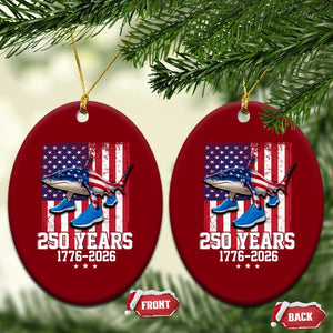 250th America Anniversary Ceramic Ornament Tralalero Tralala Italian Brainrot 4th of July Meme