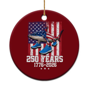 250th America Anniversary Ceramic Ornament Tralalero Tralala Italian Brainrot 4th of July Meme