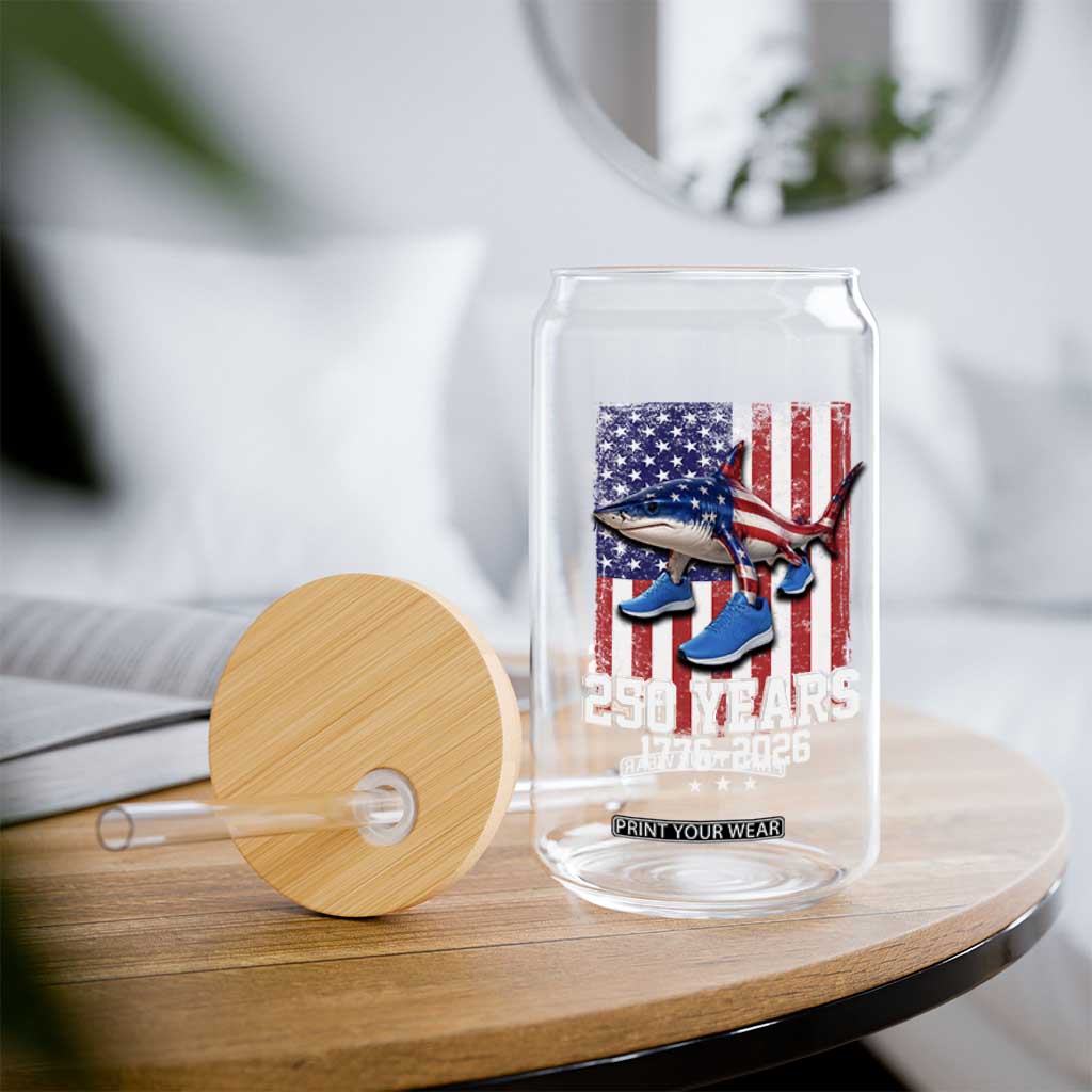 250th America Anniversary Glass Can Tralalero Tralala Italian Brainrot 4th of July Meme