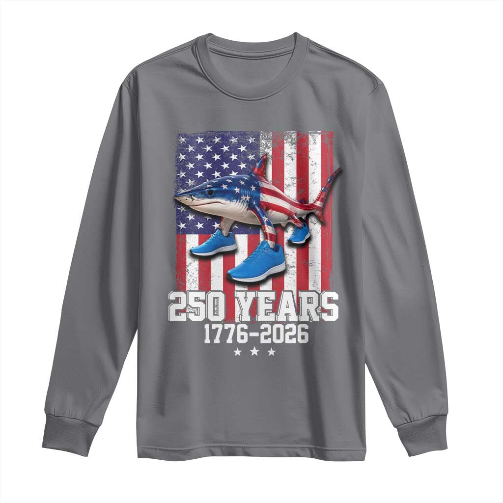 250th America Anniversary Long Sleeve Shirt Tralalero Tralala Italian Brainrot 4th of July Meme