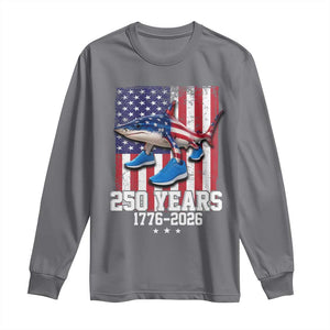 250th America Anniversary Long Sleeve Shirt Tralalero Tralala Italian Brainrot 4th of July Meme