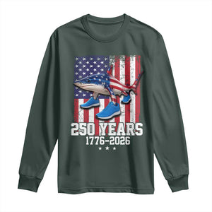 250th America Anniversary Long Sleeve Shirt Tralalero Tralala Italian Brainrot 4th of July Meme