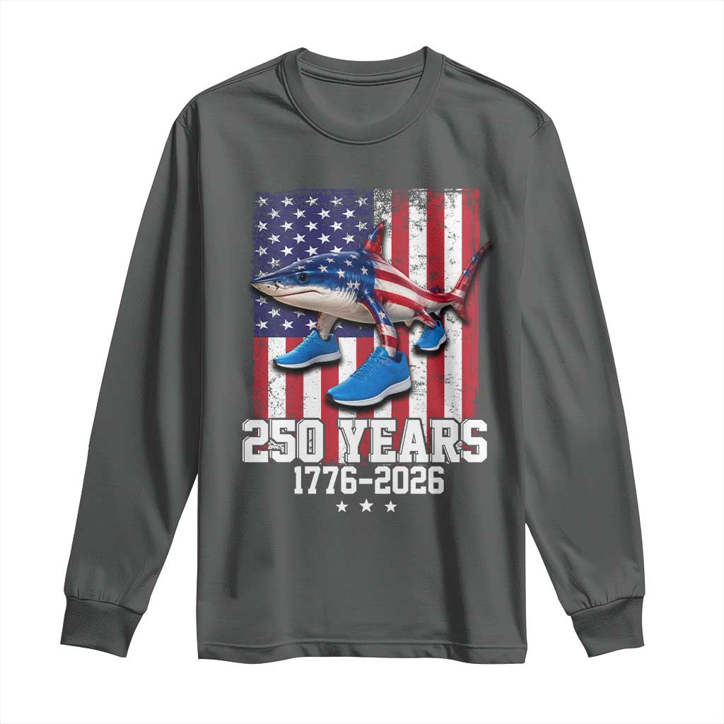 250th America Anniversary Long Sleeve Shirt Tralalero Tralala Italian Brainrot 4th of July Meme