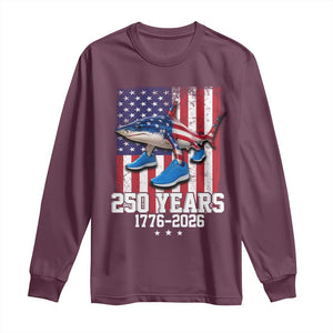 250th America Anniversary Long Sleeve Shirt Tralalero Tralala Italian Brainrot 4th of July Meme