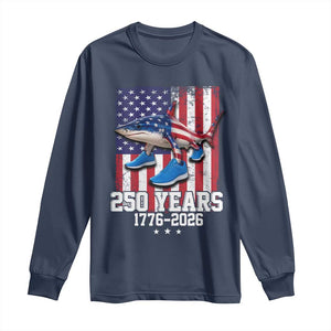 250th America Anniversary Long Sleeve Shirt Tralalero Tralala Italian Brainrot 4th of July Meme