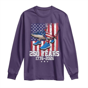 250th America Anniversary Long Sleeve Shirt Tralalero Tralala Italian Brainrot 4th of July Meme