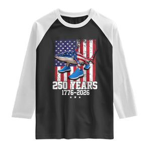250th America Anniversary Raglan Shirt Tralalero Tralala Italian Brainrot 4th of July Meme