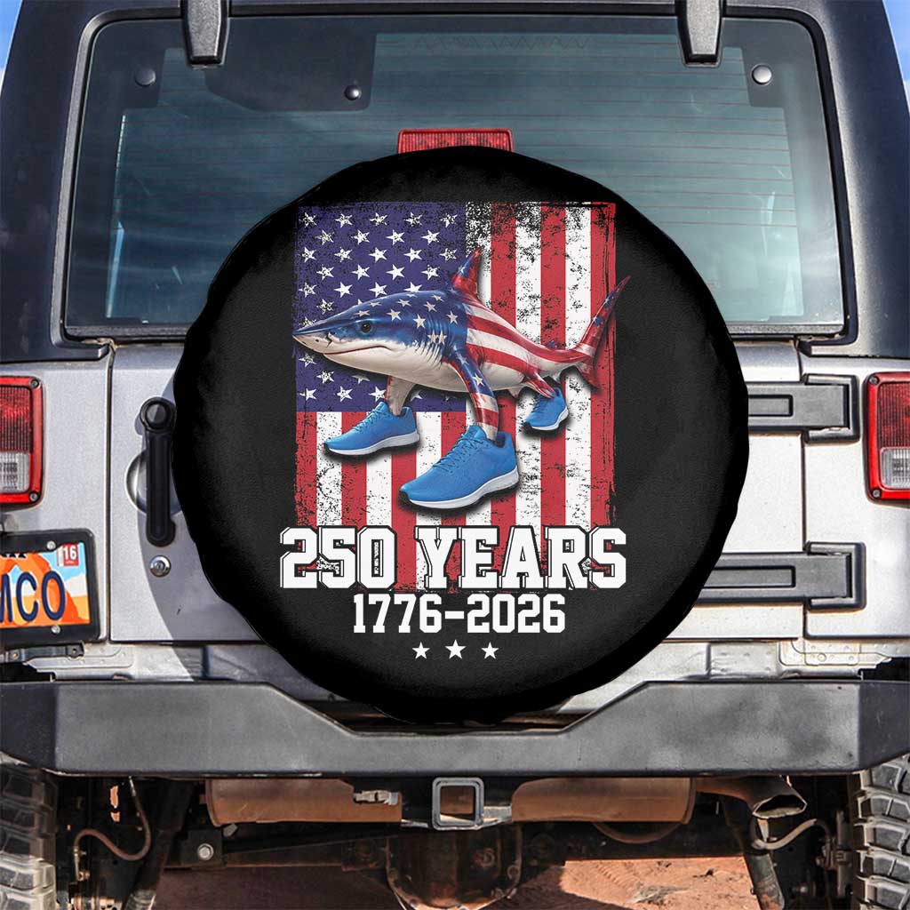 250th America Anniversary Spare Tire Cover Tralalero Tralala Italian Brainrot 4th of July Meme TS14 No hole Black Print Your Wear