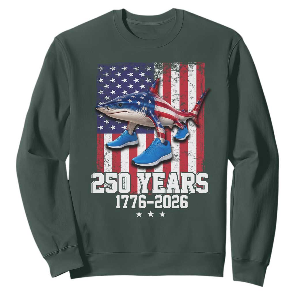 250th America Anniversary Sweatshirt Tralalero Tralala Italian Brainrot 4th of July Meme