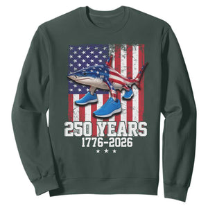 250th America Anniversary Sweatshirt Tralalero Tralala Italian Brainrot 4th of July Meme