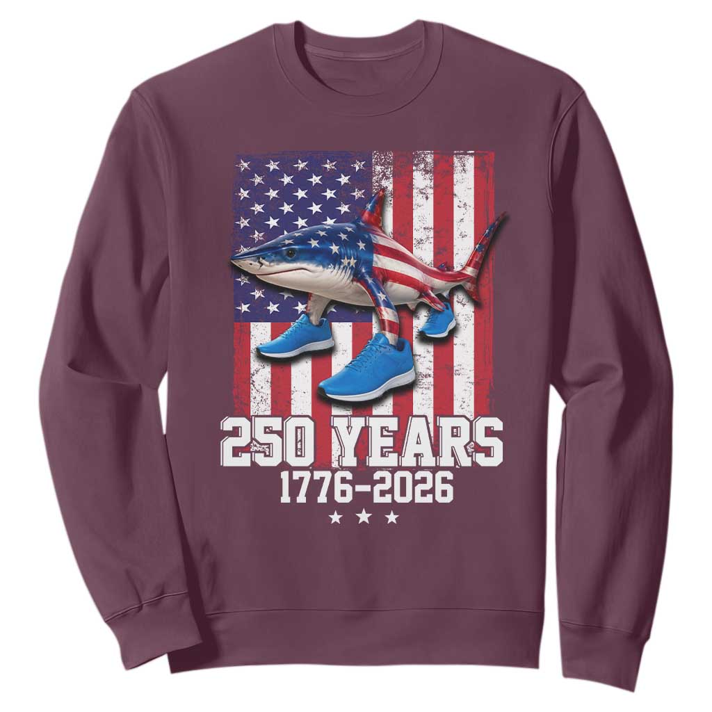 250th America Anniversary Sweatshirt Tralalero Tralala Italian Brainrot 4th of July Meme
