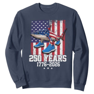 250th America Anniversary Sweatshirt Tralalero Tralala Italian Brainrot 4th of July Meme