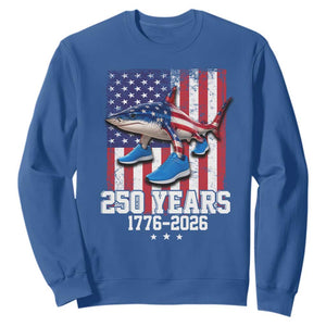 250th America Anniversary Sweatshirt Tralalero Tralala Italian Brainrot 4th of July Meme