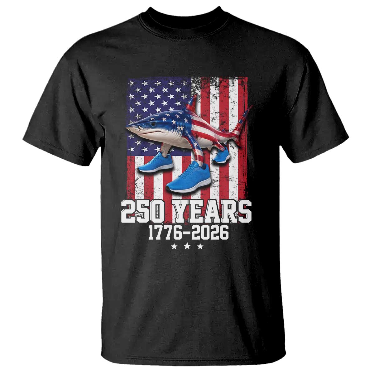250th America Anniversary T Shirt Tralalero Tralala Italian Brainrot 4th of July Meme