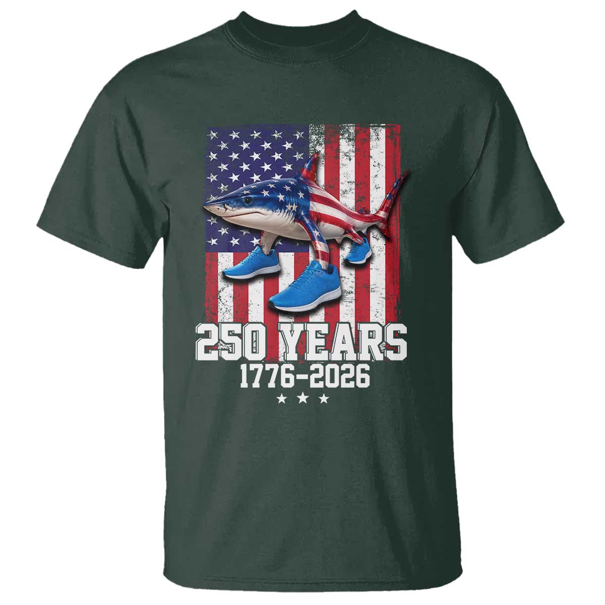 250th America Anniversary T Shirt Tralalero Tralala Italian Brainrot 4th of July Meme
