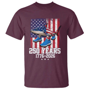 250th America Anniversary T Shirt Tralalero Tralala Italian Brainrot 4th of July Meme