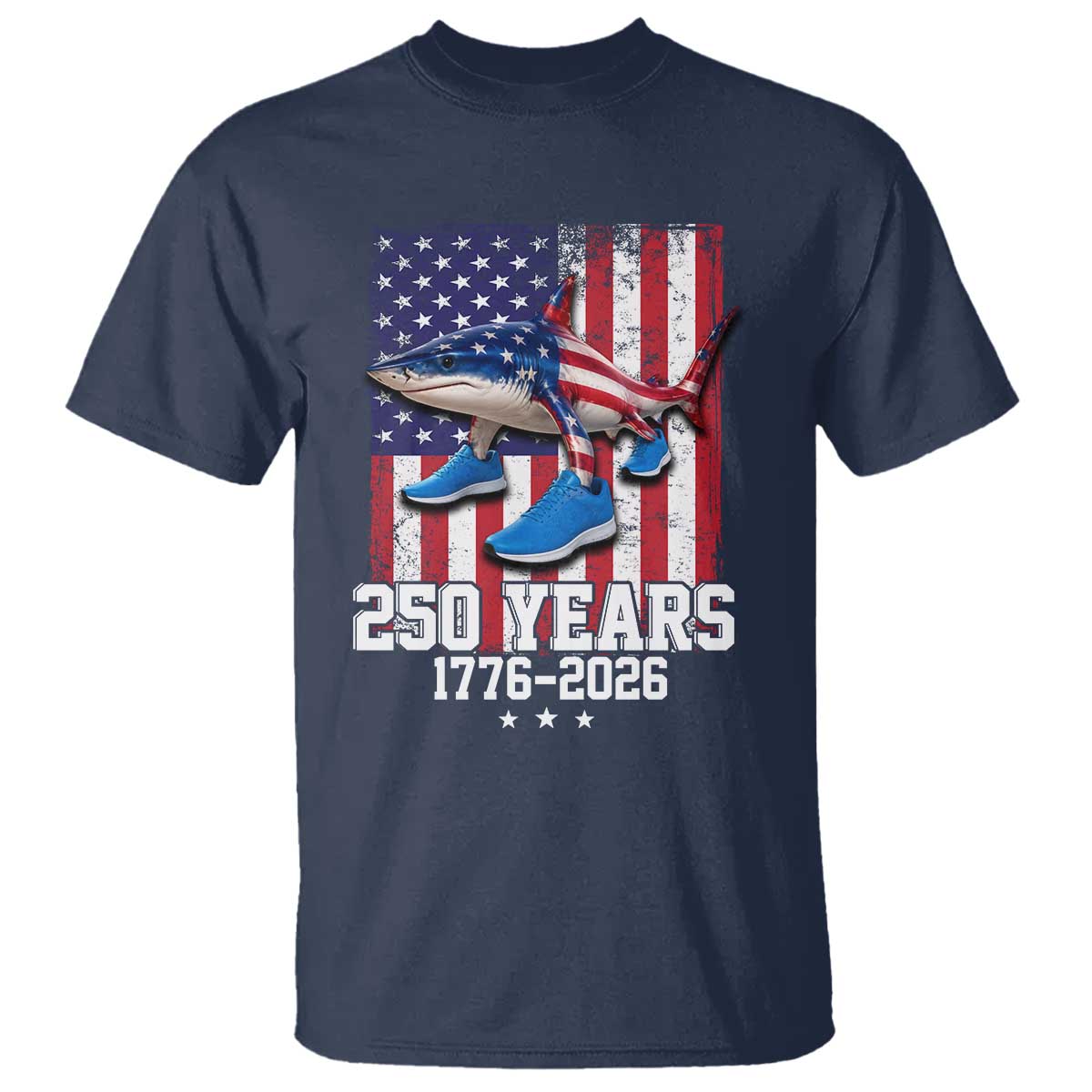 250th America Anniversary T Shirt Tralalero Tralala Italian Brainrot 4th of July Meme