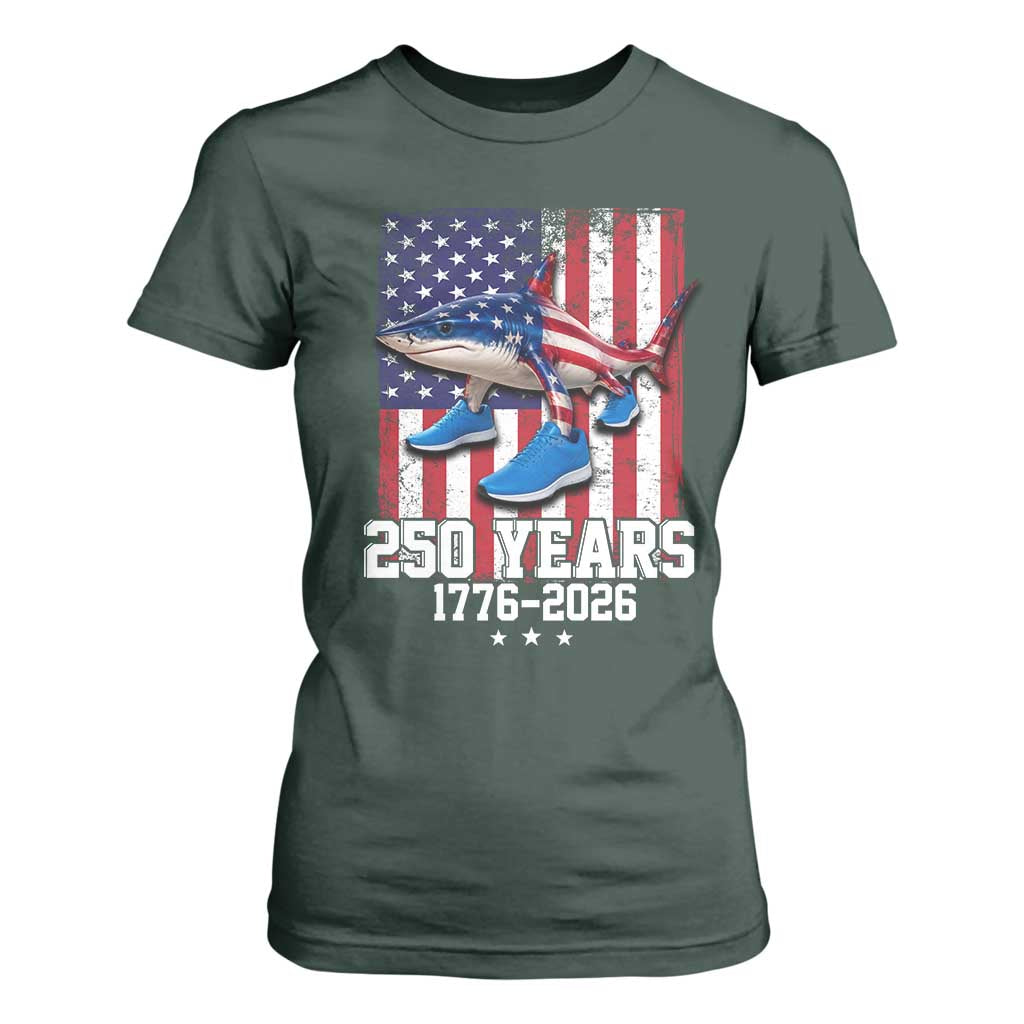 250th America Anniversary T Shirt For Women Tralalero Tralala Italian Brainrot 4th of July Meme