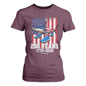 250th America Anniversary T Shirt For Women Tralalero Tralala Italian Brainrot 4th of July Meme