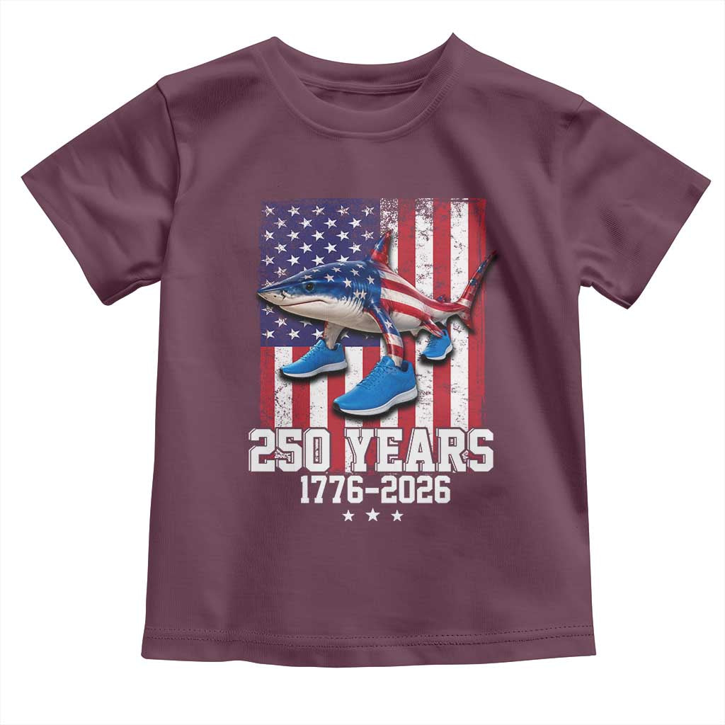 250th America Anniversary Toddler T Shirt Tralalero Tralala Italian Brainrot 4th of July Meme