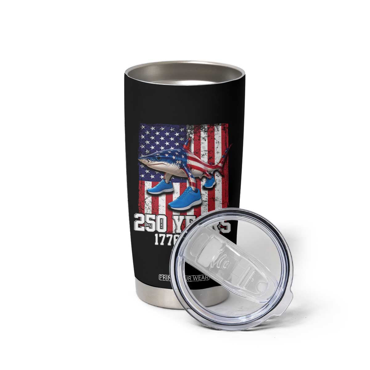 250th America Anniversary Tumbler Cup Tralalero Tralala Italian Brainrot 4th of July Meme