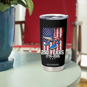 250th America Anniversary Tumbler Cup Tralalero Tralala Italian Brainrot 4th of July Meme