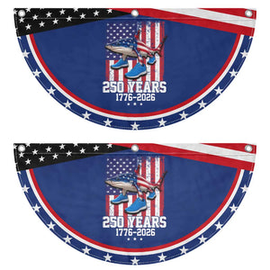 250th America Anniversary Patriotic Fan Flag Tralalero Tralala Italian Brainrot 4th of July Meme