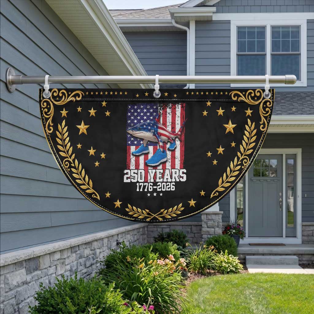 250th America Anniversary Patriotic Fan Flag Tralalero Tralala Italian Brainrot 4th of July Meme