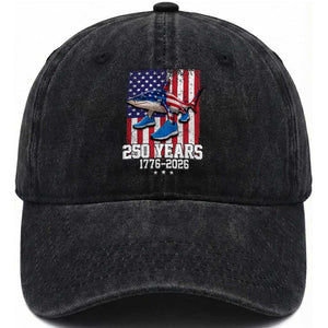 250th America Anniversary Washed Cotton Baseball Cap Tralalero Tralala Italian Brainrot 4th of July Meme
